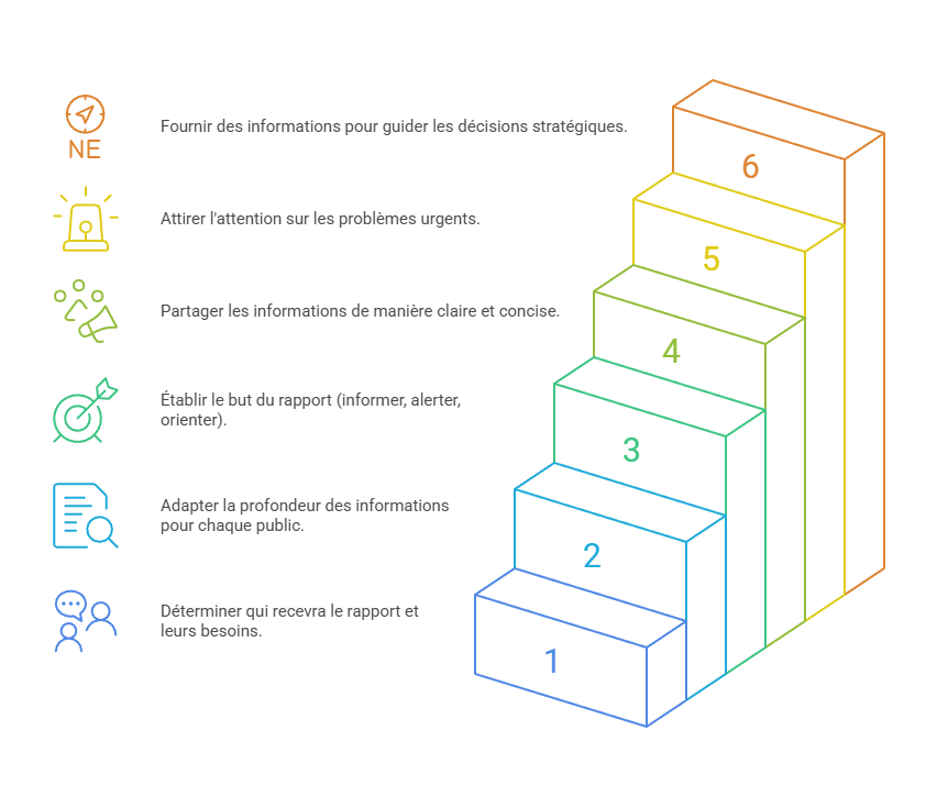 Illustration des objectifs de communication du reporting