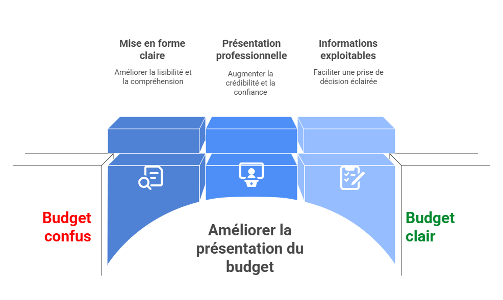 Illustration de la présentation du budget