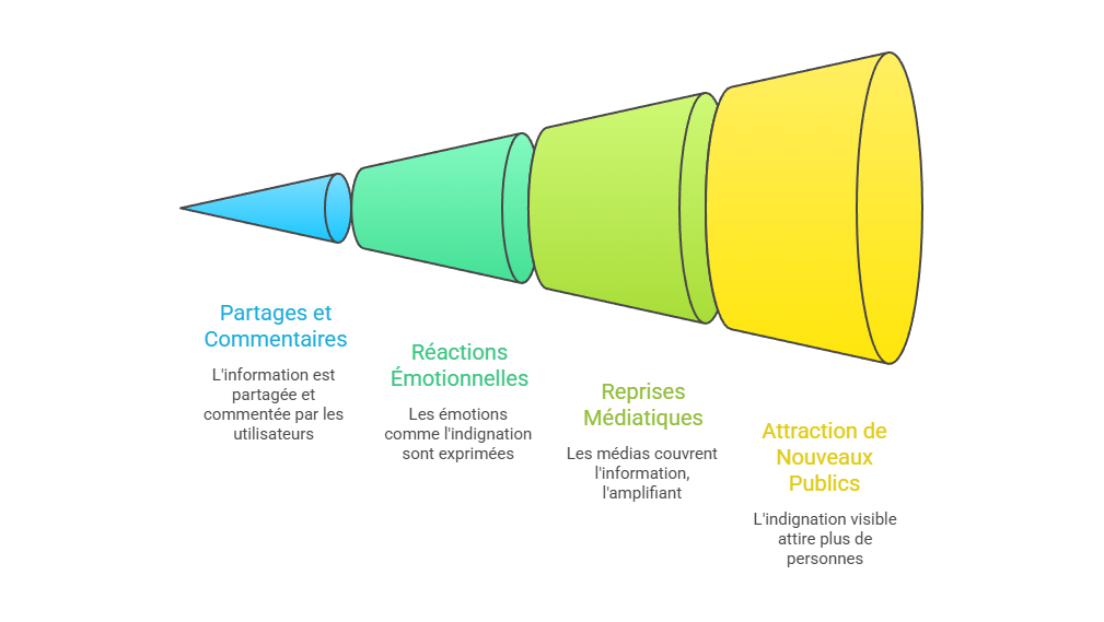 Illustration p&eacute;dagogique : viralisation et effets de masse en communication de crise