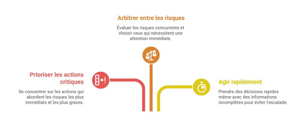 Illustration — Arbitrage rapide et priorisation des actions