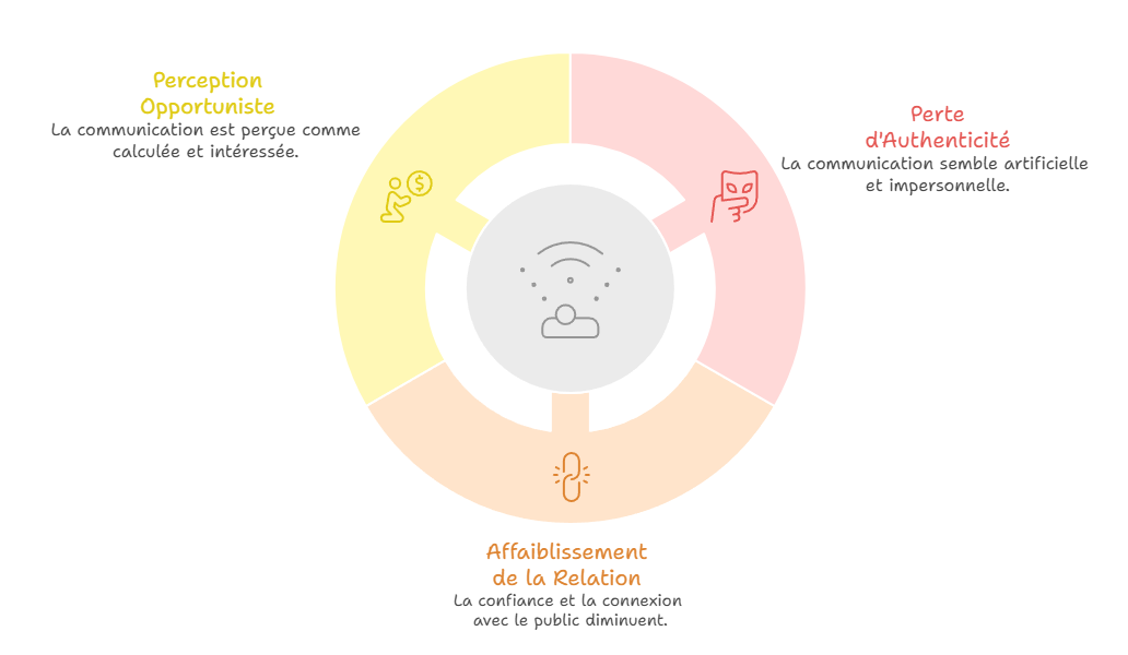 Illustration — Perte d’authenticité dans la communication