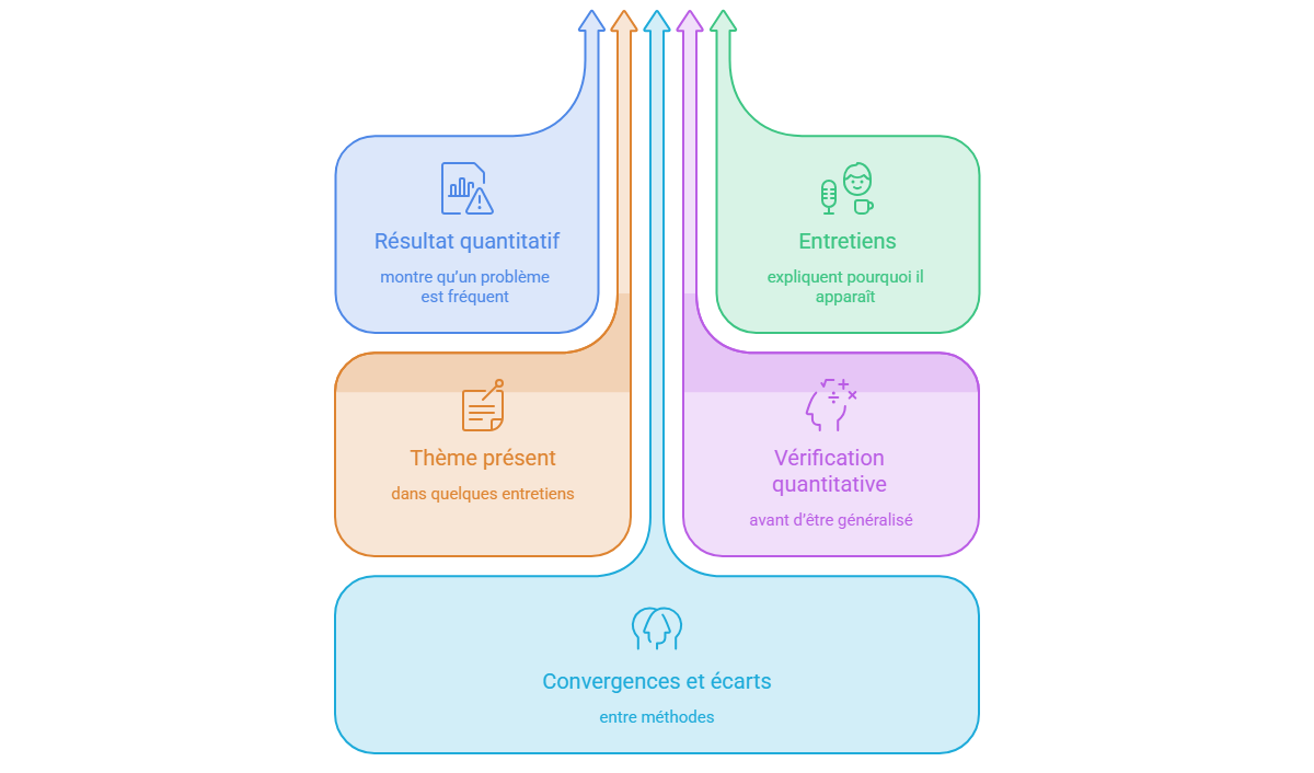 Illustration — Trianguler les données qualitatives et quantitatives