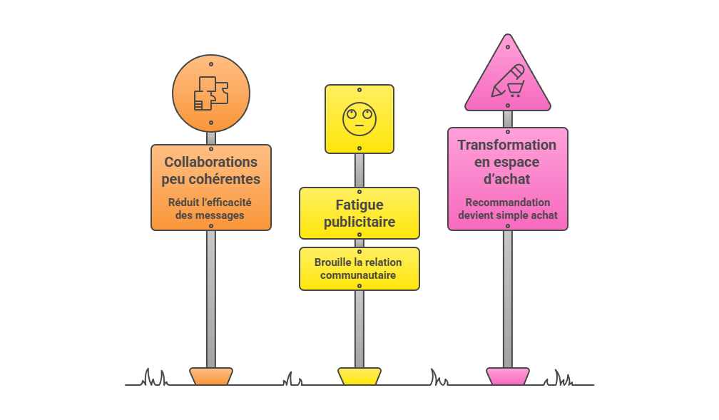 Illustration — Risques de sur-commercialisation et perte de crédibilité