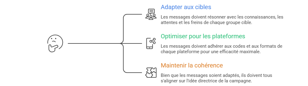 Illustration — Formuler les messages clés selon les cibles et les plateformes