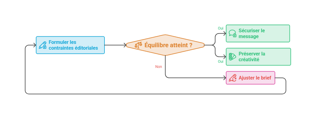 Illustration — Formuler les contraintes éditoriales sans neutraliser la créativité du profil