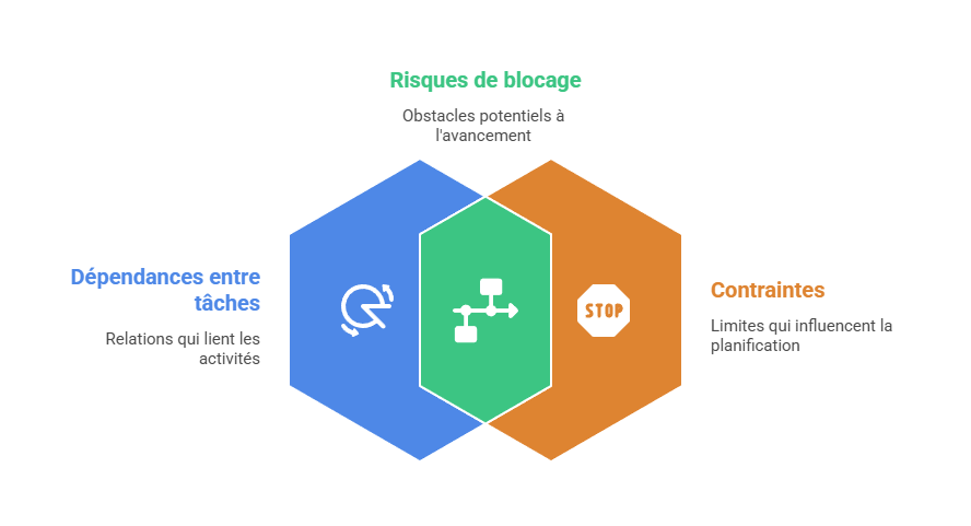 Illustration de l'anticipation des dépendances et contraintes