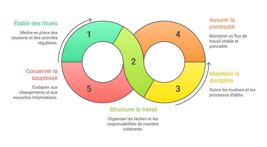 Illustration de l'importance de la régularité et du rythme