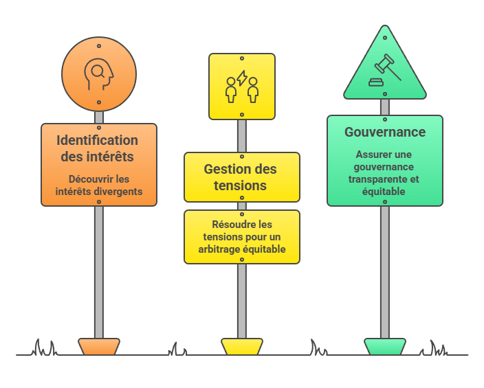 Illustration de la gestion des conflits