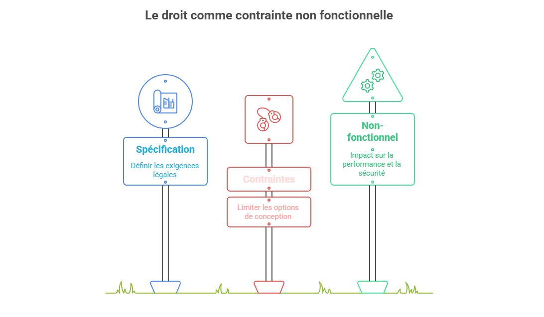 Illustration du droit comme spécification non fonctionnelle